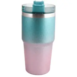 600ml Sparkle Vacuum Front Blue Pink